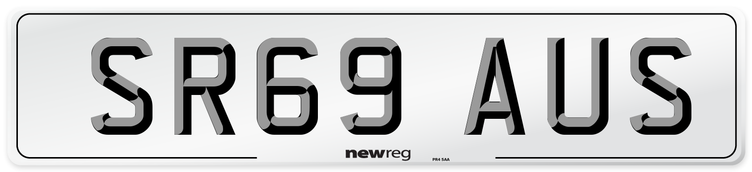 SR69 AUS Number Plate from New Reg